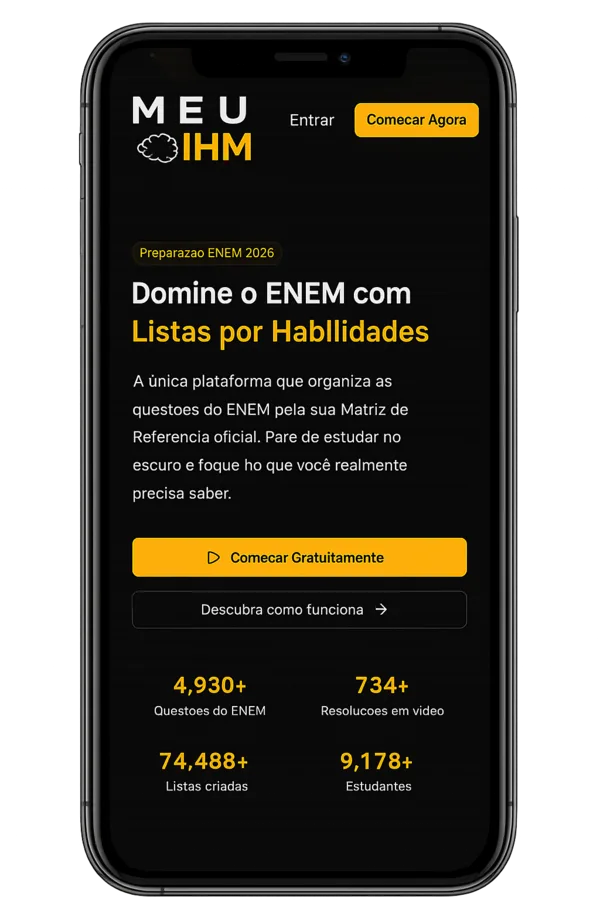 App MEU IHM no celular — listas de questões por habilidade