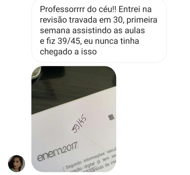 Print real de aluno IHM mostrando evolução de acertos em Linguagens