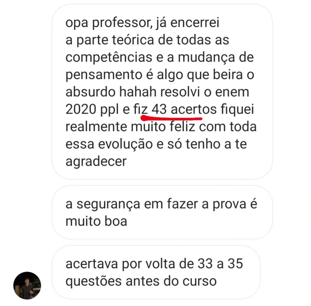 Print real de aluno IHM mostrando evolução de acertos em Linguagens
