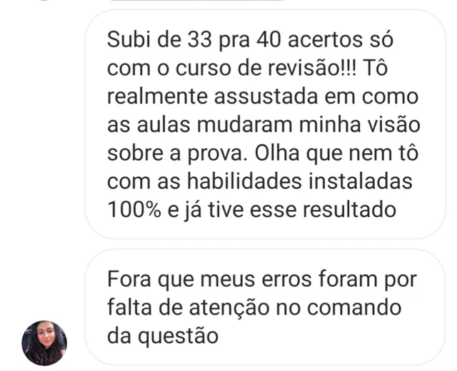 Print real de aluno IHM mostrando evolução de acertos em Linguagens